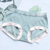 Cotton Mid High Waisted Shorts Antibacterial Thin Breathable Simple Sexy Underwear Briefs
