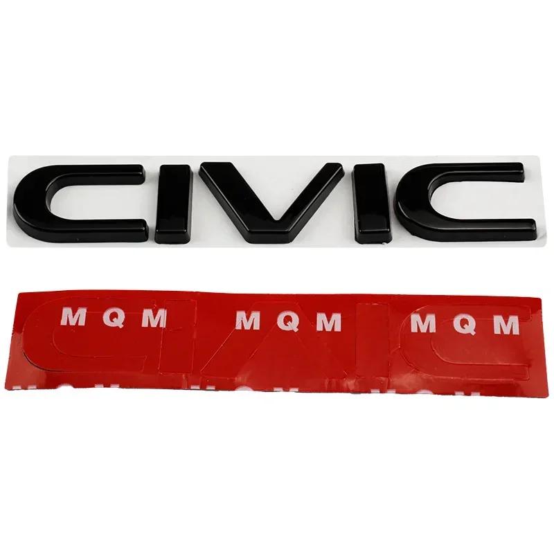 Metal 3D Car Stickers Side Fender Badge Styling for Honda CIVIC Logo 2023 2025 2011 Rear Trunk Emblem Decal Exterior Accessories