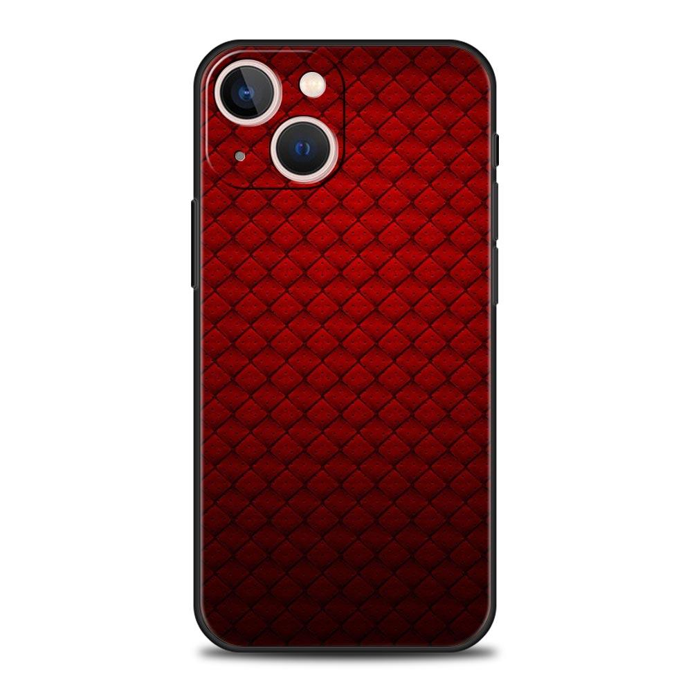 Quilted Texture Sofa Pattern Crown Phone Case For iPhone 17 16 15 Pro Max 11 12 13 14 7 8 Plus SE 2020 X XR XS Cover Soft Black