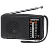 Ohm Electric Radio Small Disaster Prevention Radio Stamina Handy Radio AudioComm Black (OHM) RAD-H260N 03-5530