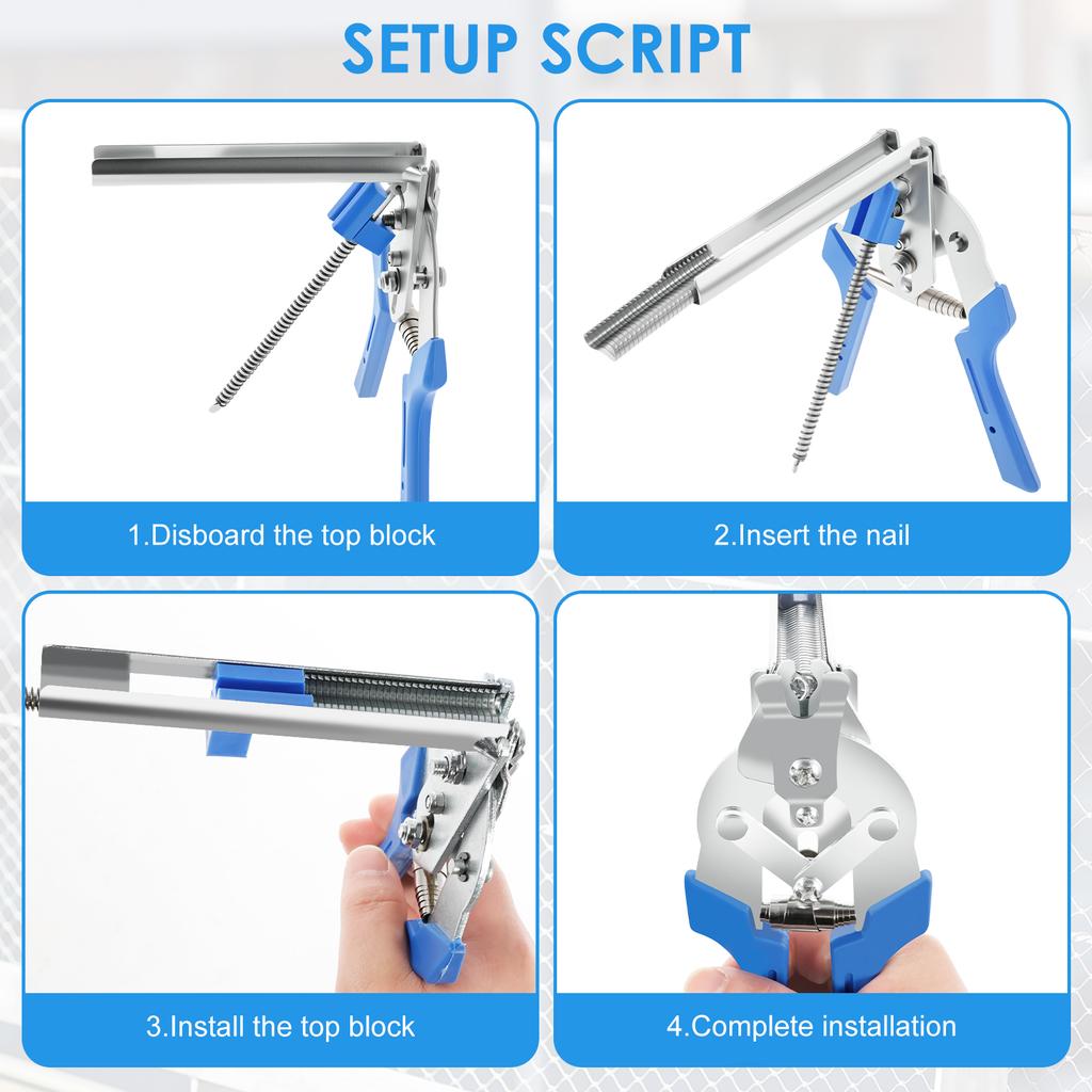 Новый инструмент для клещей для хомутов из углеродистой стали, плоскогубцы для стопорных колец с 1800 шт. М-образных скоб, скобы, сетка для куриц, проволочная ограда, ручной инструмент