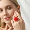 Европейские и американские новые серьги-гвоздики с кольцом-розой, комбинация, дизайн в стиле ins, холодный ветер, акриловые украшения