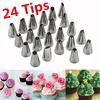 New 24 Pcs Icing Piping Nozzles Tips Cake Sugarcraft Pastry Decor Baking Tools Kit