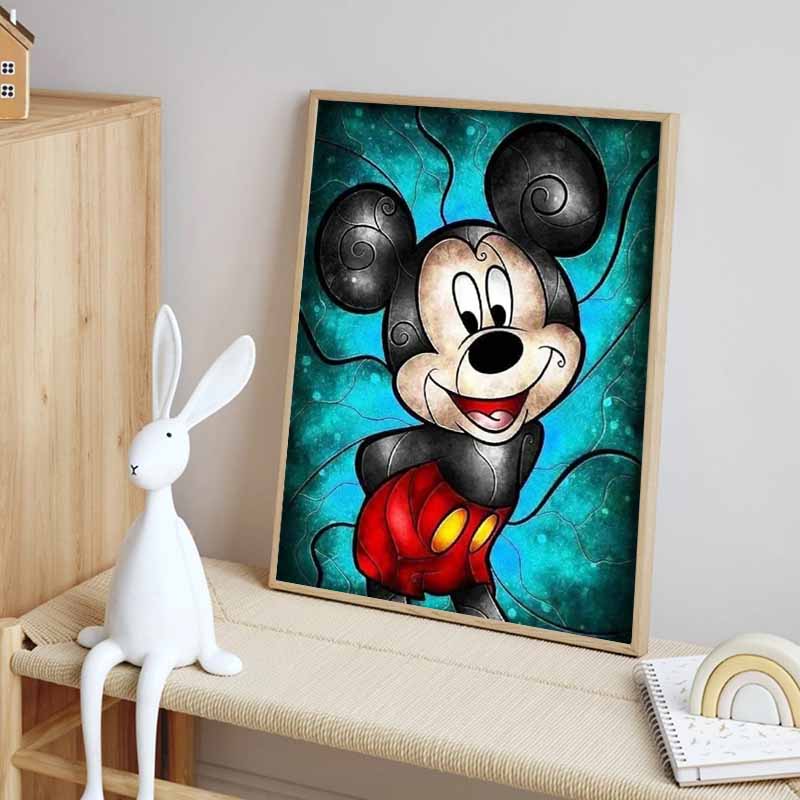 Disney Набор для алмазной живописи Микки Маус Витраж Иллюстрация Вышивка Настенное украшение DIY Набор Подарок Ручная работа Кристалл 5D Алмаз