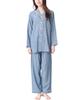 ON NISHIKI Хлопковый комплект с длинным рукавом, двойной, из премиального гребенного хлопка, верх и низ, идеально подходит для весенней и осенней домашней одежды, размер женской пижамы, 100%