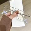 Мужские и женские универсальные очки, металлическая оправа очков, простая отделка лица, декоративные плоские очки, очки для близорукости