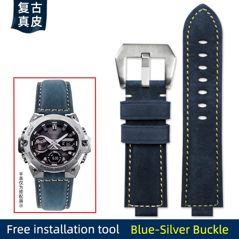 Для CASIO G-Shock GST-B400/ GST-B200 Ремешок для часов кожаный ремешок для часов ремешок для часов из коровьей кожи аксессуары 24*14мм Выпуклый 24*16 Выпуклый