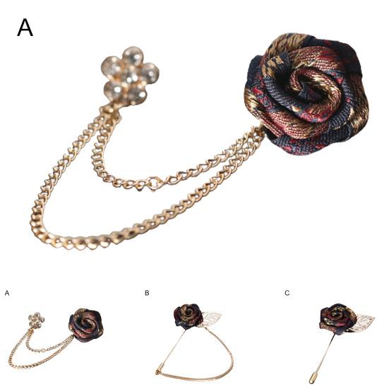 Брошь-булавка в форме розы, аксессуар со стразами, гальваника, блестящая брошь с лацканами, декор одежды