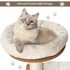 GYMAX Cat Height Wooden Cat Cat Cat For Multiple Natural Hemp Nail Nail Observation Sense of Eliminates Lack of Cat Cat Play Stylish Tower, 142cm,
