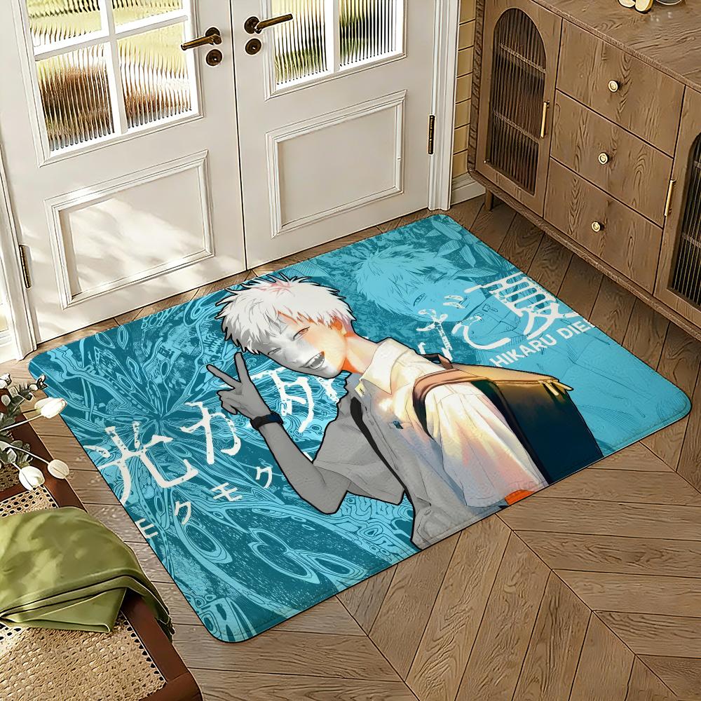 Anime The S-Summer H-Hikaru Died Floor Mat Soft Thickened Absorbent Non-Slip Bedroom Living Room Door Mat Home Flannel Rugs