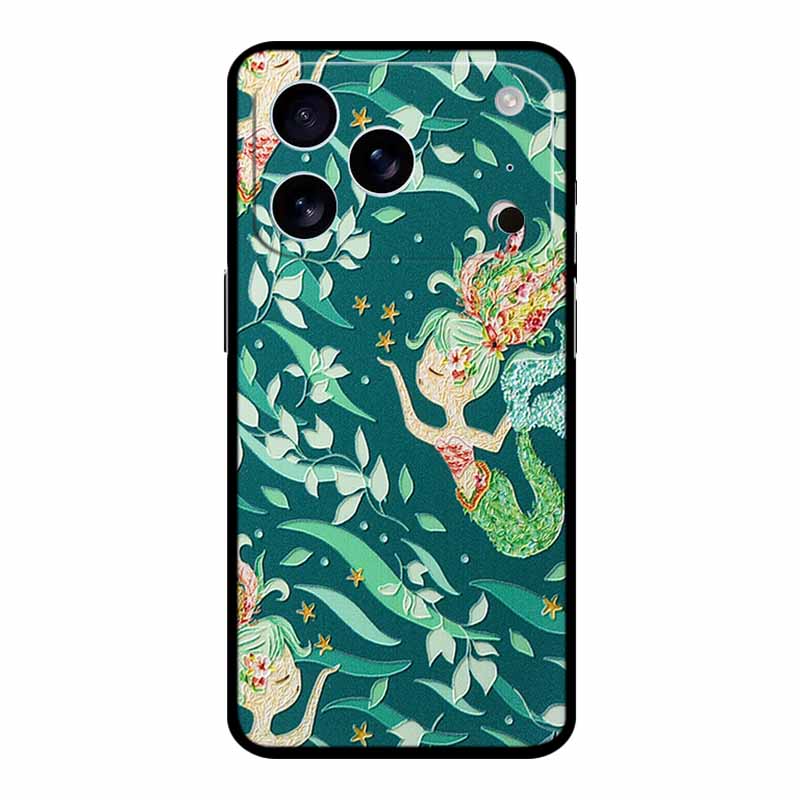 3D Тисненый Чехол Для iphone 17 Pro Max Чехол Для Телефона Цветы Черный Силикон Мягкая Задняя Крышка Coque Для iphone 17 Pro Чехол 17Pro Max