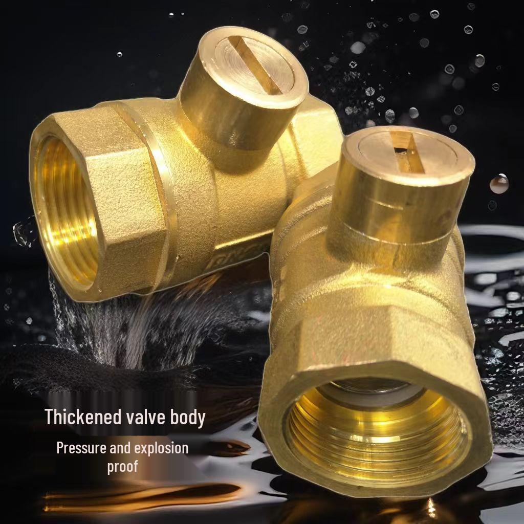 In-Stock Brass Magnetic Locking Radiator Ball Valve with Double Anti-Theft, Herringbone, and Flat-Head Features, Fast Shipping