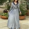 Pleuche Dress Women Maxi Dresses Full Sleeve Elegant Evening Long Dress Muslim Abayas Dubai Turkey Kaftans Women's Clothing