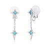 Earrings for Men and Light Cool 925 Metal Allergy Earrings for Swinging Birthday Daily Use Women, Blue, [Blue Star] Silver, Resistant,