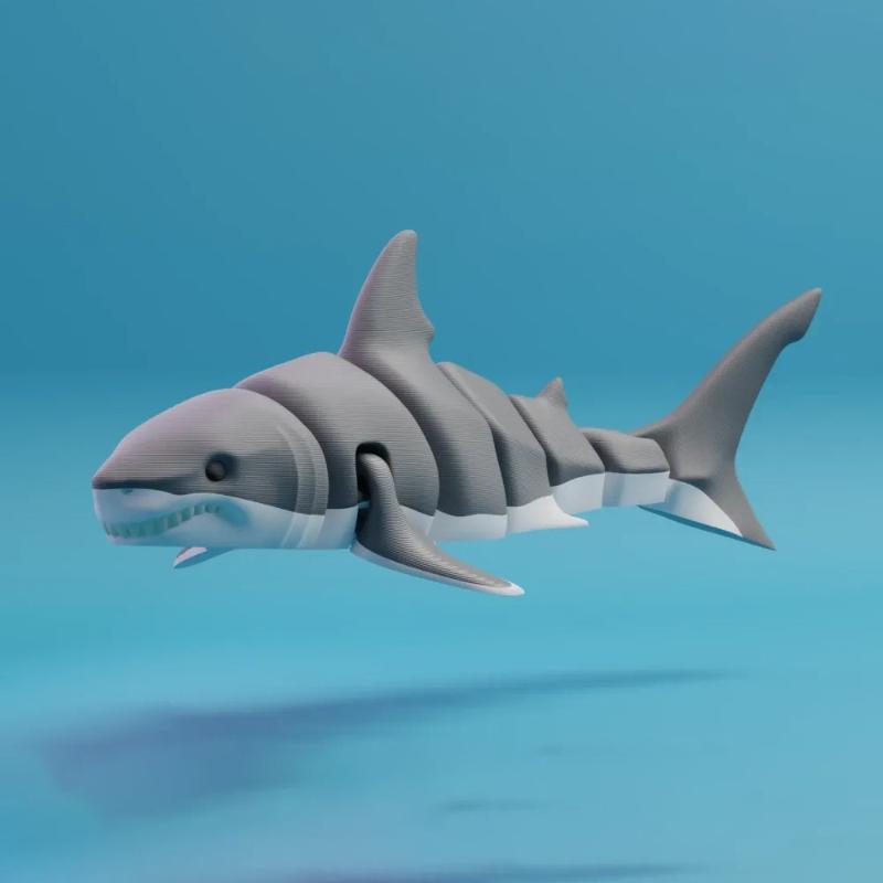 Гибкая 3D-печатная фигурка морского животного, акулы-убийцы, с подвижными суставами, украшение для аквариумного ландшафта