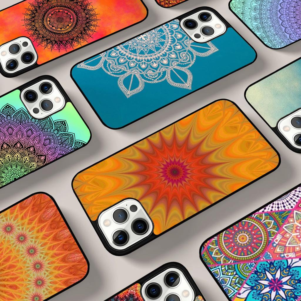 Mandala Pattern Phone Case For iPhone 17 Air 16 15 14 13 12 11 Pro Max Max Plus Bumper Case Cover