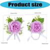 Simulated Rose Wrist Corsage Artificial Rose Wedding Boutonniere for Groom Bridesmaid Wedding Bridal Showers Proms