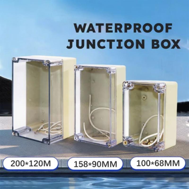 Водонепроницаемый корпус для электрических цепей IP65 ABS Пластиковый прозрачный водонепроницаемый для электронных проектов, распределительная коробка для проводов, наружная