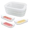 Yousheng Meat Container for Fridge Bacon Lunch Meat Stackable Food Storage Boxes with Lid BPA-Free Meal Prep Containers