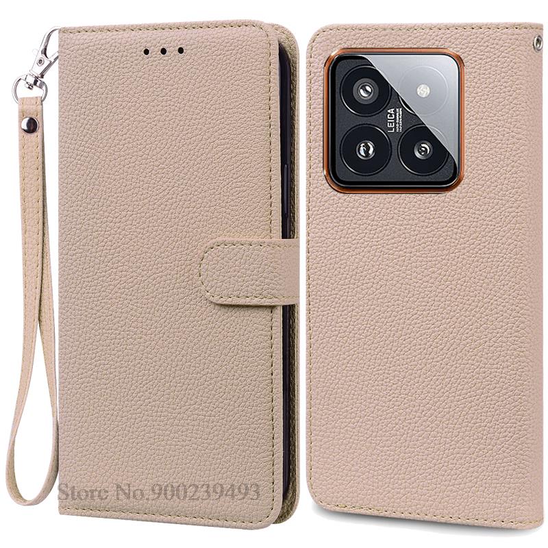 Чехол Mi 14 Mi14 Xiaomi14 Pro для Xiaomi 14, кожаный чехол-кошелек, флип-чехол для Xiaomi 14 Pro, чехол-коробка для Xiaomi Mi 14, чехлы