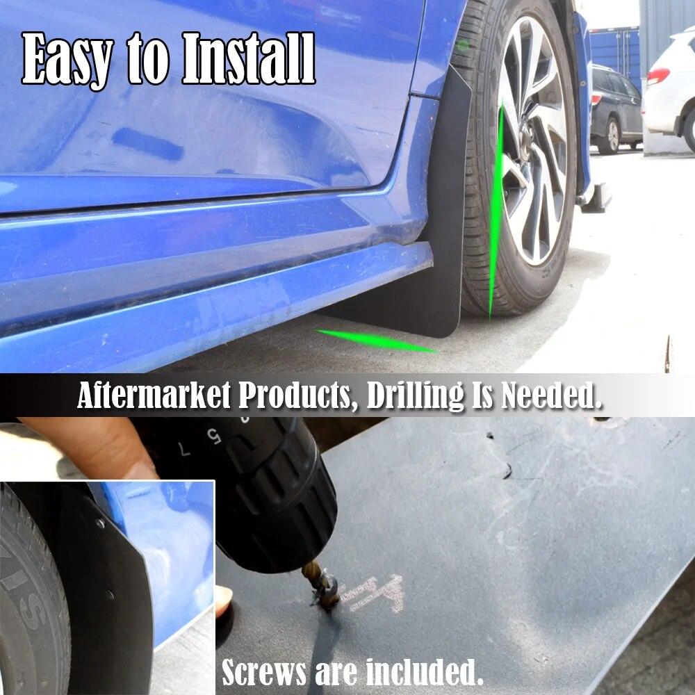 4x Mudflaps Mud Flaps Splash Guards Mudguard For Honda Civic Type R S EK9 EP3 C Package FD2 FN2 Mugen RR RC GT FK2 FK8 GX Type-R