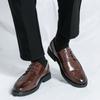 Brogue Men's Formal Leather Shoes Trendy Youth Design Style Outdoor Leisure Business Party Daily Office Wedding Shoes 38-46
