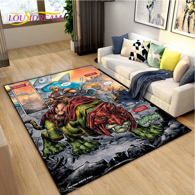 He-man masters Cartoon Carpet for Living Room Bedroom Rug Kitchen Kids Door Unslip Floor Mat Birthday gift photography props Rug