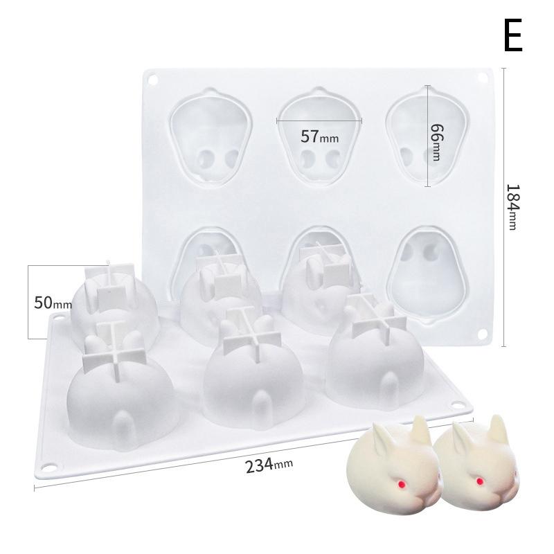 Пасхальный кролик Силиконовые формы Формы для конфет Шоколадные формы Пасхальный десерт