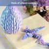 3D Printed Dragon with Dragon Egg Flexible Articulated Dragon Toys Colorful 3D Printed Dragon Ornament 3D Articulated Dragon Toy