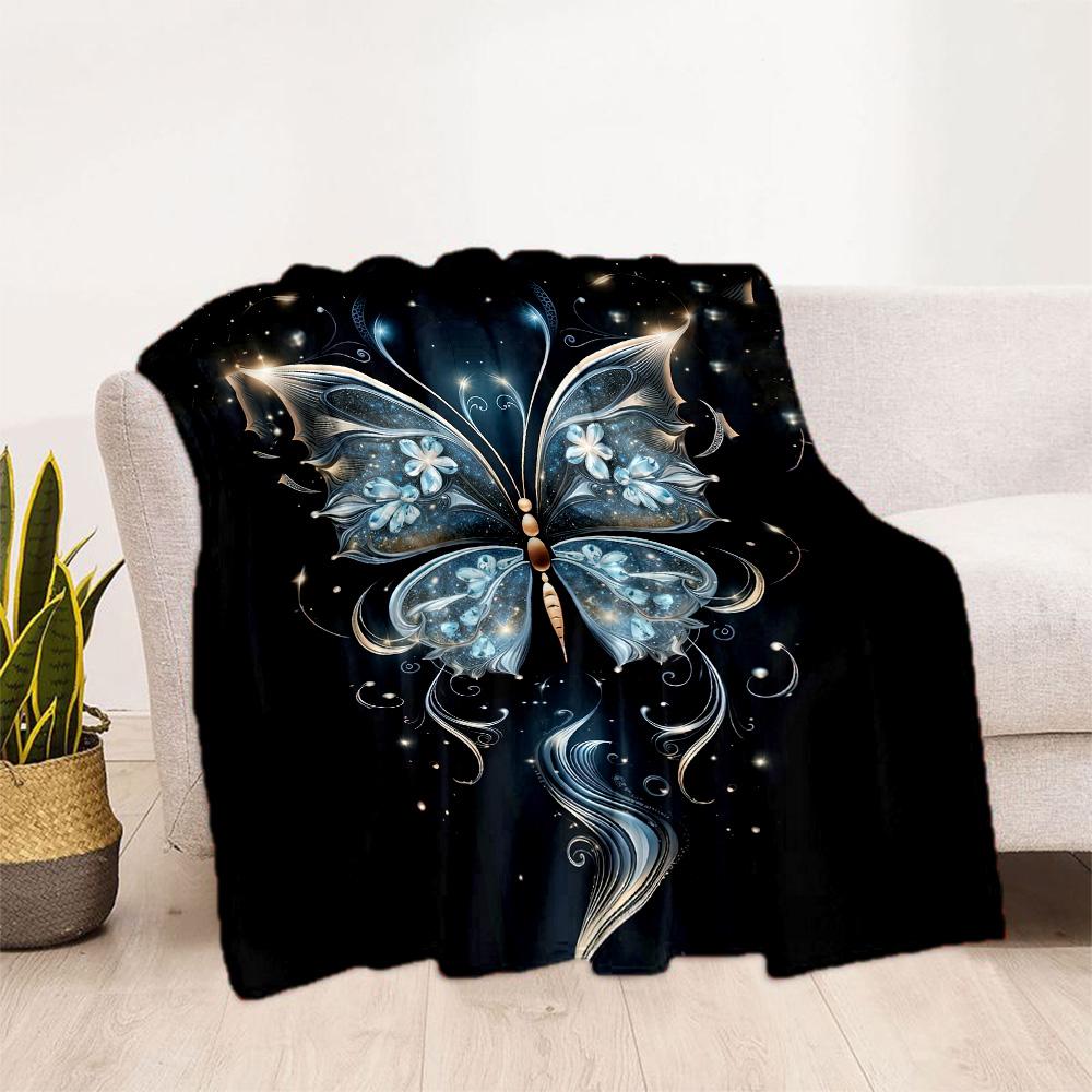 1pc Butterfly Signs blanket Soft and Warm for Sofa Office Camping Travel Livingroom Great Gift for Friends and Family Comfortable