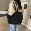 Bag Women's 2025 Autumn New Large Capacity Tote Bag Retro Simple Canvas Bag Commuter Casual Messenger Bag Tide