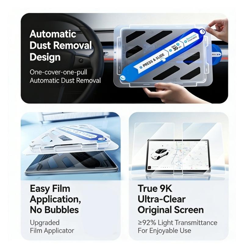 Highland 2025 2026 Tempered Glass Film Protector Matte Glare HD Center Control Touch Screen Protector For Tesla Model 3/Y/YL