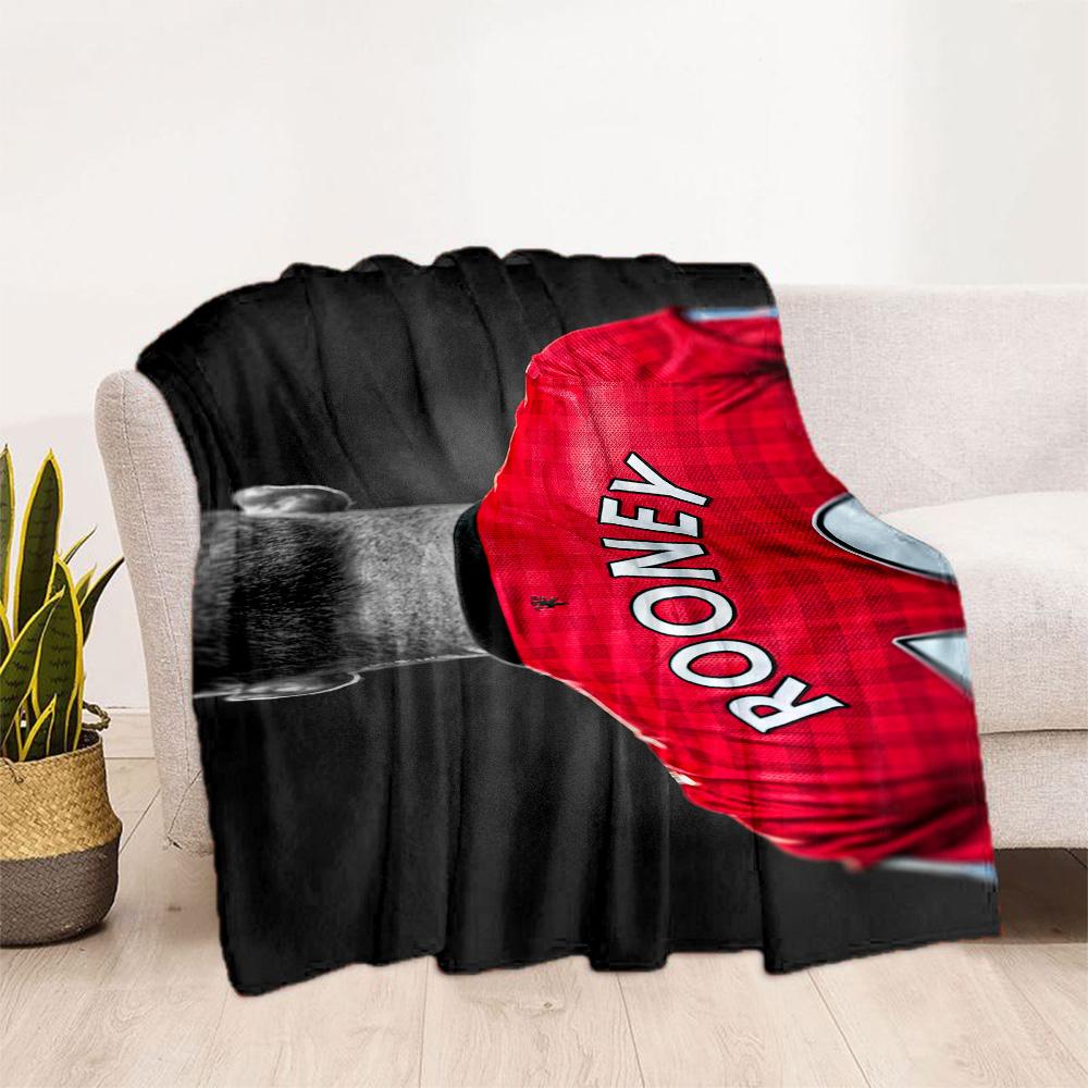 Wayne Rooney Celebration Blanket Soft Warm Cozy Perfect for Sofa Bedding Office Chair for All Seasons Playful Design