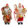 Christmas Santa Figurine Santa Doll Creative Xmas Gifts Traditional Desktop Ornament for Home Festival Living Room New Year