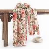 Printed Long Imitation Cashmere Scarf, Women'S Light Luxury Style, Warm Floral Shawl, Fashionable Commuting Style, Cold Resistant Neck Protection