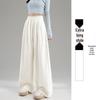 2025 Autumn/Winter European Cotton Velvet Wide-Leg High-Waist Drape Pants for Women