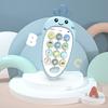 Baby Phone Toy Silicone Baby Pretend Phone Toy Turnip Shaped Play Phone Interactive Toys Blue