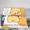 Bear Cartoon Winnie the Pooh Blankets  Flannel Awesome Soft Throw Blankets for Bedding Lounge Summer,