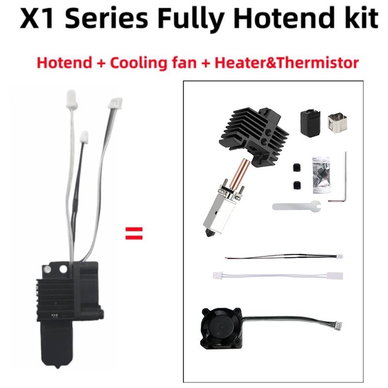 For Bambu Lab Hotend Upgrade 2.0 Version Nozzle Bambulab Bi Metal Fit Bamboo Bambulabs X1 X1C P1P P1S Hotend P1P Thermistor