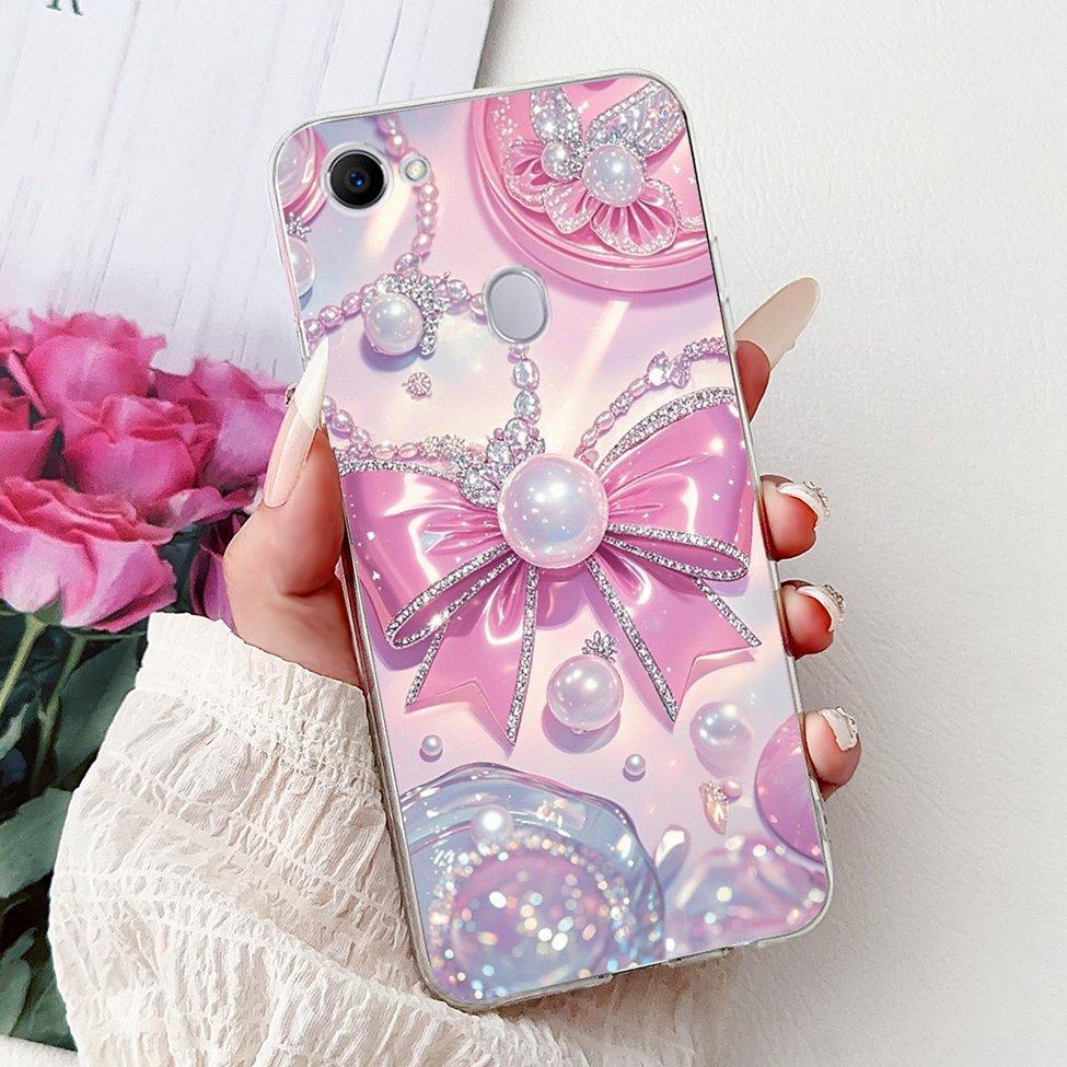 Прозрачный чехол для Oppo F7 Kawaii Милый Кот Модный Цветок Забавный Роскошный Расписной Мягкий Задний Чехол для Телефона OppoF7 CPH1821 CPH1819
