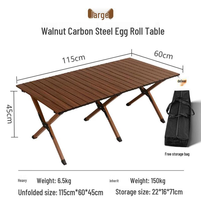 OIMG Outdoor Folding Egg Roll Table