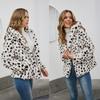 Новая осенне-зимняя модная леопардовая шуба из искусственного меха, свободная шуба с капюшоном из искусственного меха ягненка