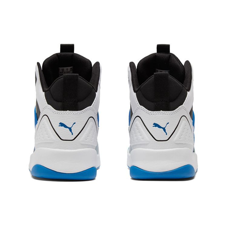 Puma Кожаные кроссовки Backcourt Retro с высоким верхом Унисекс кроссовки Белые Синие Черные 374139-10