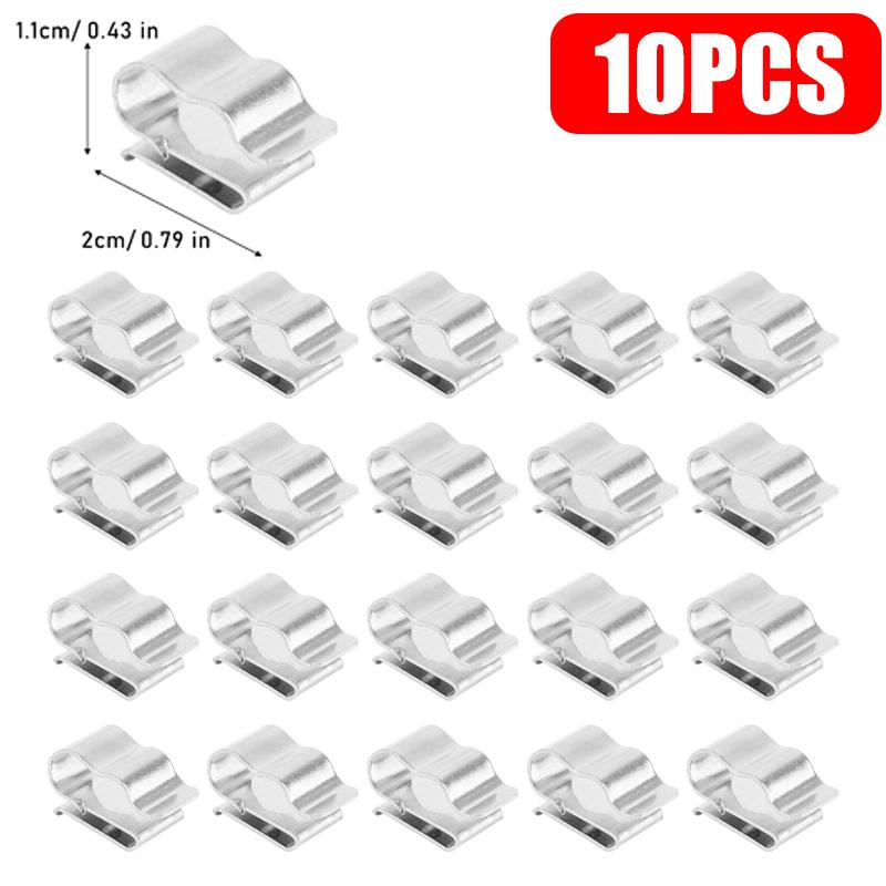 100/10PCS Solar Panel Cable Clips Stainless Steel Photovoltaic Wire Clip for PV Solar Fishing Boat Trailer Wiring Fixing Clamps