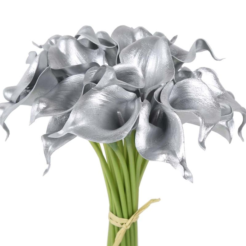 24 шт. настоящие каллы лилии искусственные цветы каллы лилии цветы искусственные цветы каллы лилии для свадебного букета украшения для вечеринки свадебный букет декор