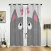 Мультяшный кот Простые питомец Оконные шторы Домашнее украшение Гостиная Шторы Детская комната Шторы Кортинас Для кухни Спальня