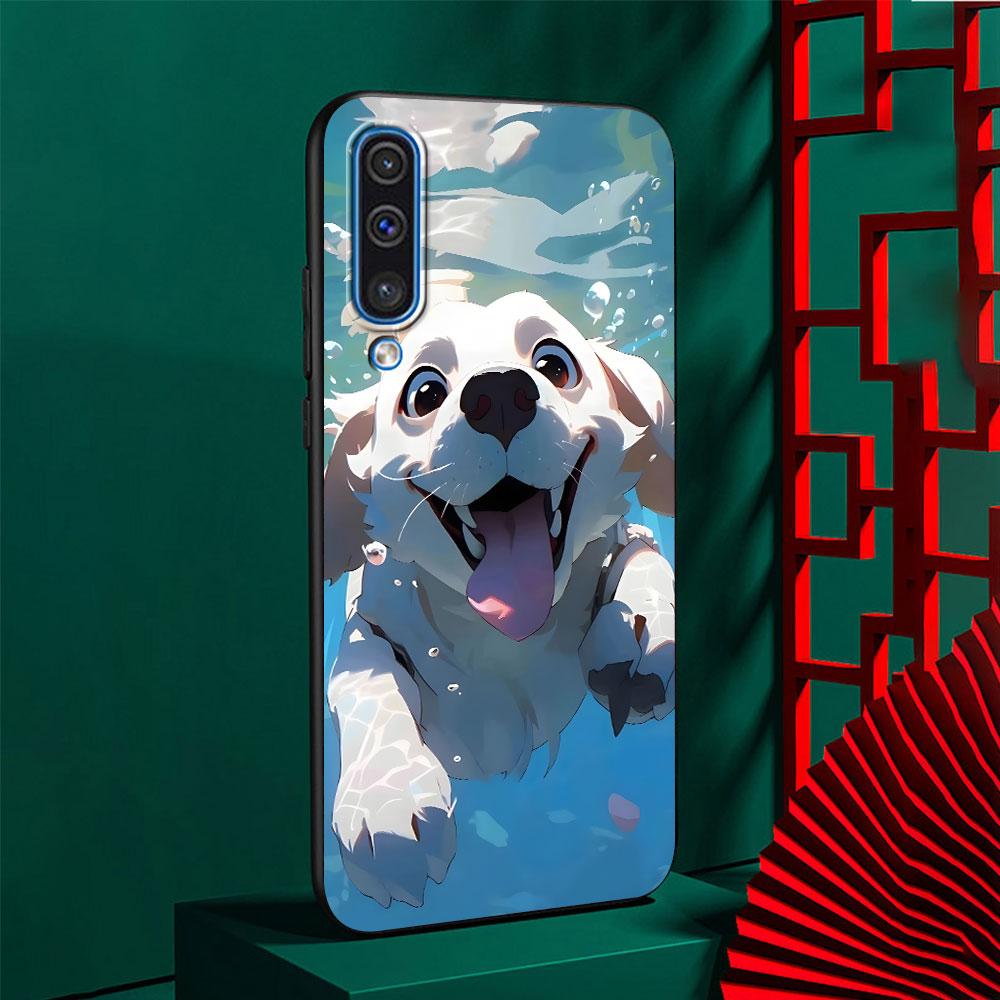 Милый Мультяшный Кот Собака Чехол для Samsung Galaxy A10s A50 A50s A02s A03s A20 A30 A20e A70 A70s A20s A30s A10 A40 Черный Чехол для Телефона