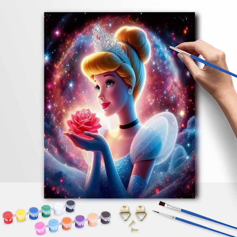 Disney Princess Oil Paint Art Painting Kit Galaxy Diamond Home Wall Decor