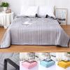 Washed Cotton Summer Cool Blanket, Solid Color Air Conditioner, Washable, Single Student, Child, Adult Summer Blanket  Edredon