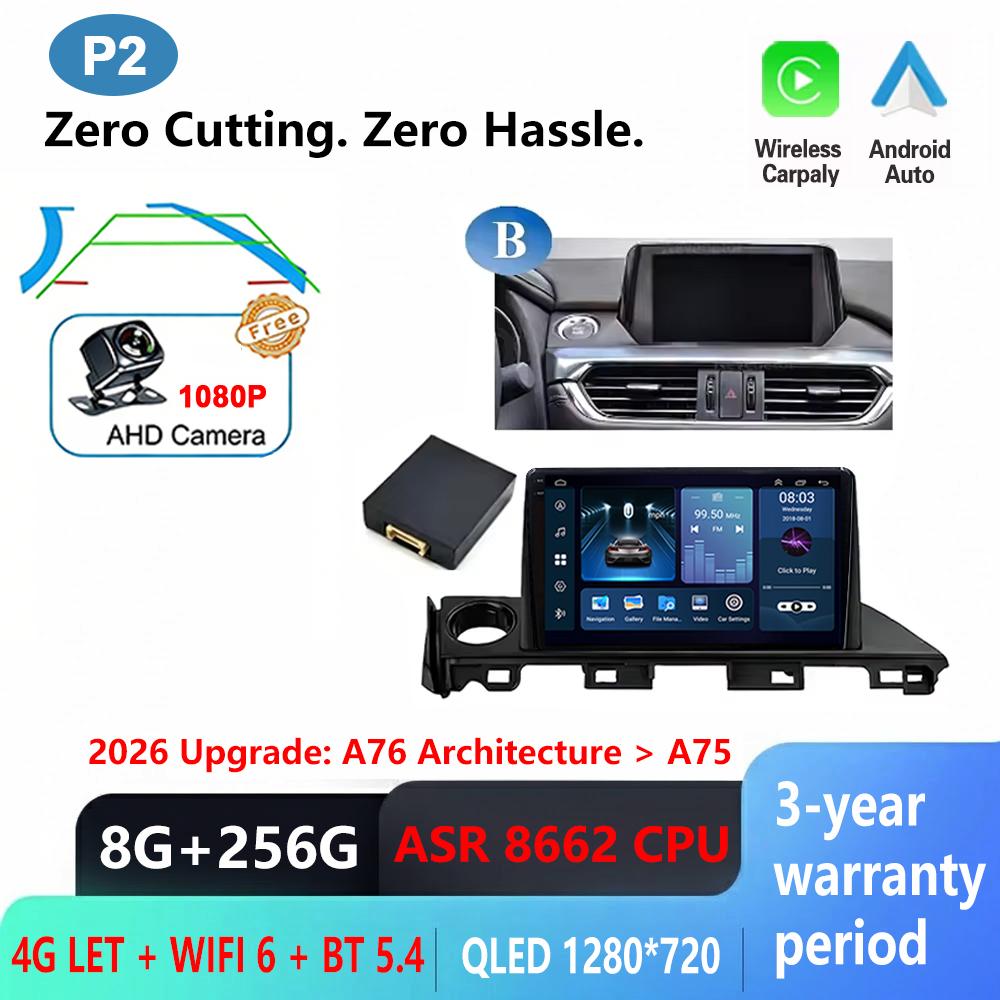 Android 16 For Mazda 6 Atenza 3 GJ GL 2015 2016 2017 2018 Car Radio Multimedia Player Navigation Carplay Stereo Head Unit